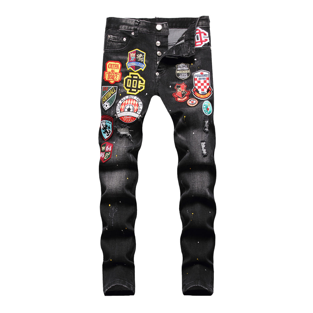 DSQ2 Men's Slim Fit Ripped Black Jeans – Italian Design