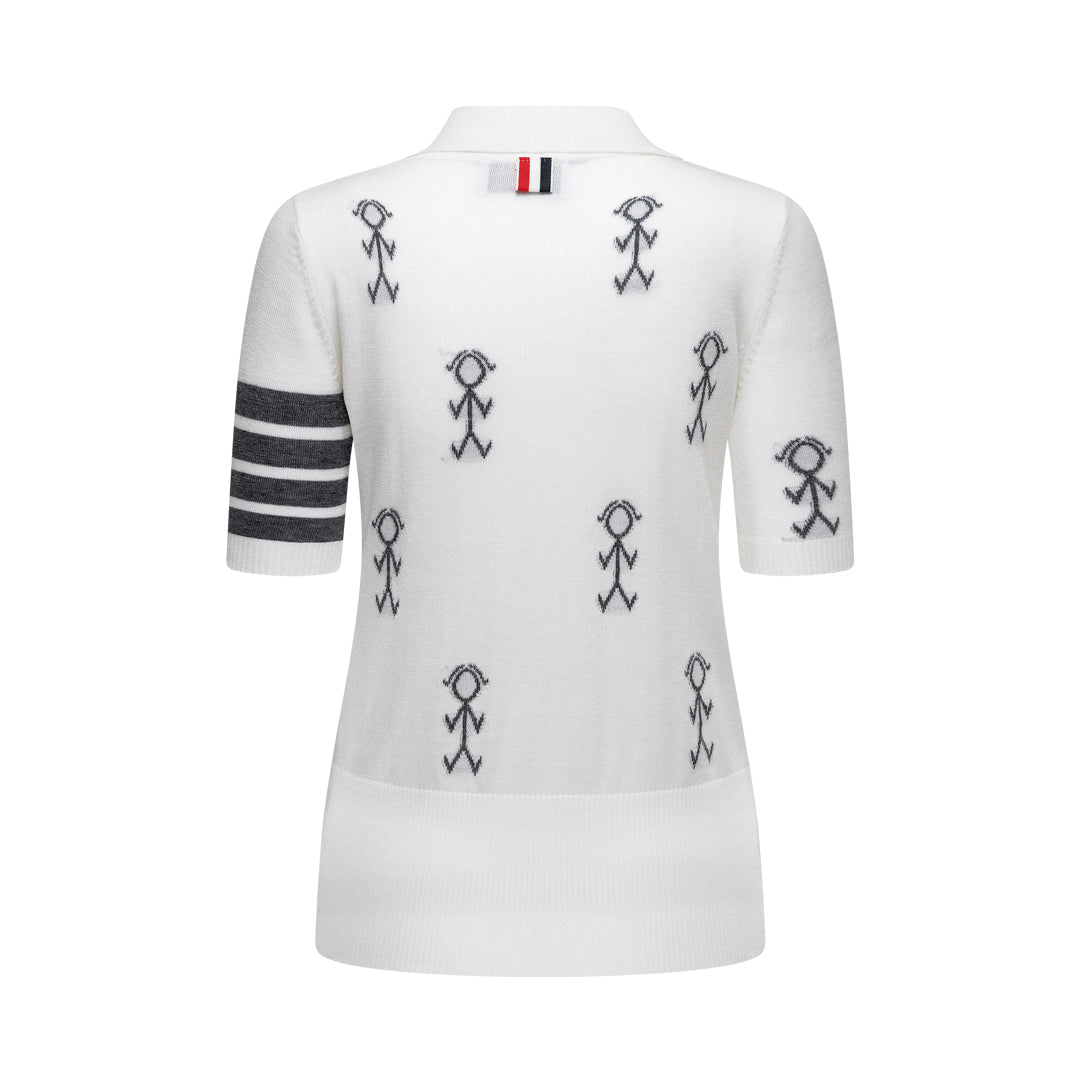 Thom BrowneWomen's Classic Stickman Polo Shirt - Premium Cotton