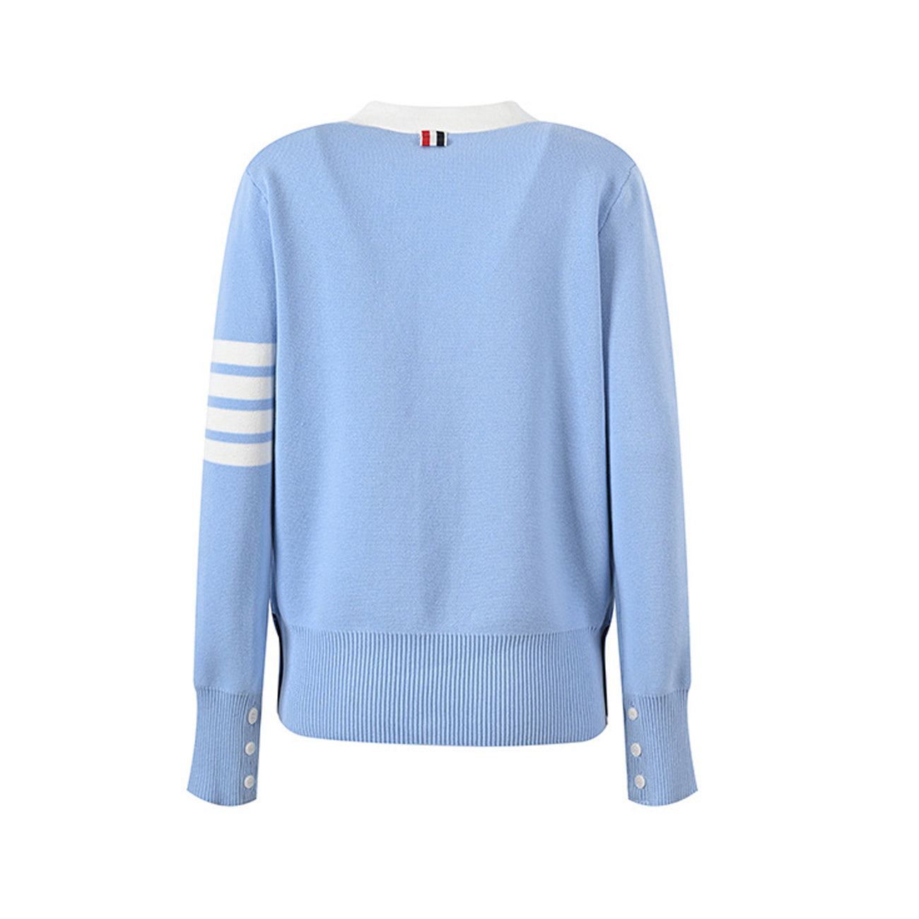 Thom BrowneWomen's Puppy Knitted Sweater - Ribbed Hem with Signature Stripe Detail