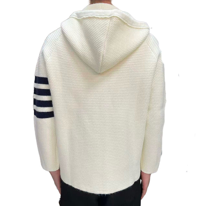 Thom BrowneClassic V-Neck Knitted Cardigan Sweater
