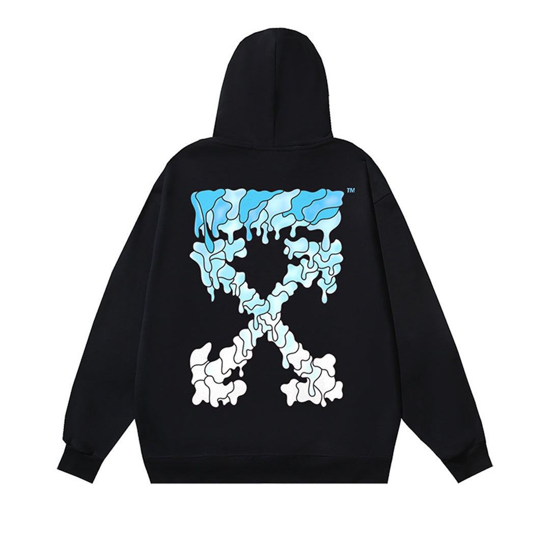 OFF-WHITELogo Print Oversized Hoodie – Dual-Tone | 100% Cotton