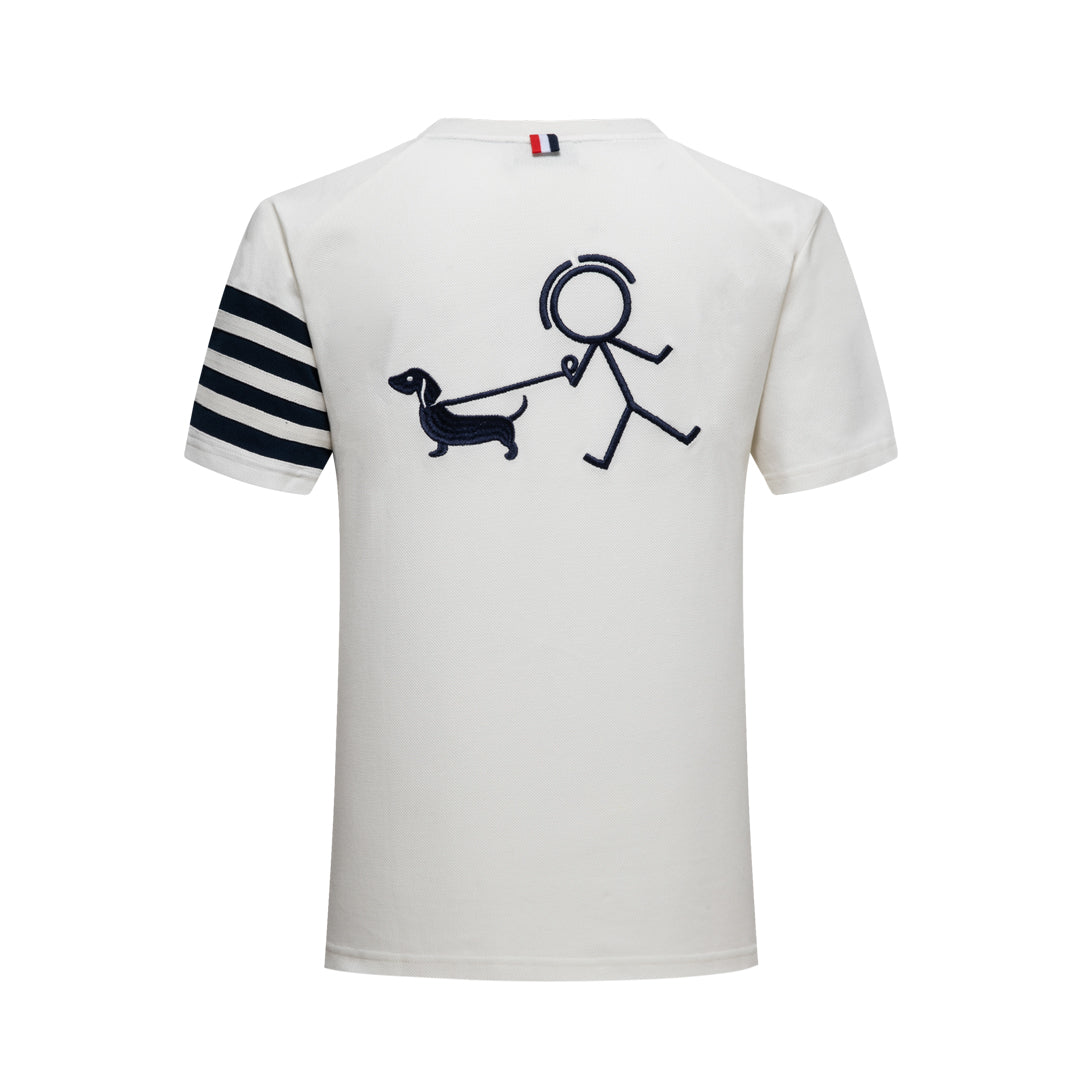 Thom BrownePuppy Embroidered T-Shirt - Premium Cotton Tee with Dog Design