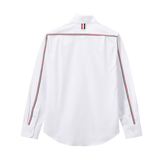 Thom BrowneMen's Oxford Elastic Business Shirt - Premium Cotton Dress Shirt