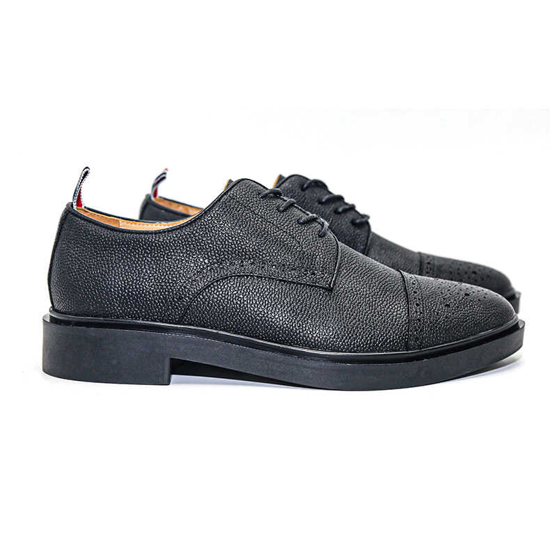 Thom BrowneMen's Premium Business Leather Shoes with Grosgrain Buckle - Classic Professionalism