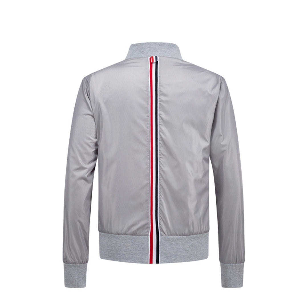 Thom Browne4-Bar Back Stripe Jacket with Signature Grosgrain Detail