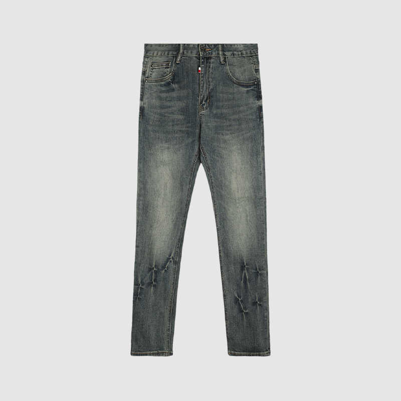 Thom BrowneMen's Embroidery Jeans - 100% Cotton with Signature Grosgrain Loop Tab