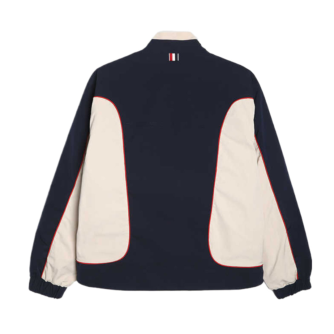 Color Block Jacket with Signature Grosgrain Detail