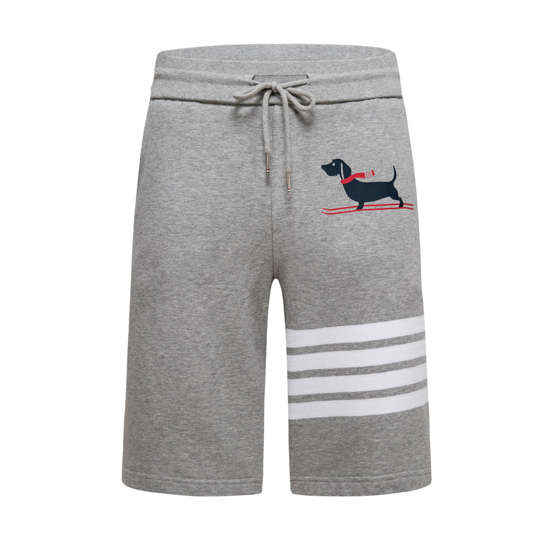 Thom BrowneMen's Sports Shorts - 100% Cotton Made in Japan with 4-Bar Detail