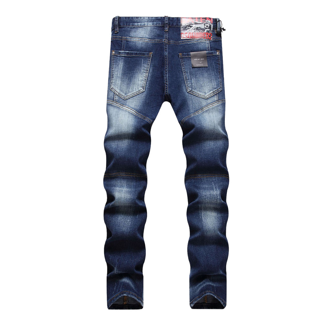 DSQ2 Men's Slim Fit Ripped Jeans – Dark Wash | Italian Design