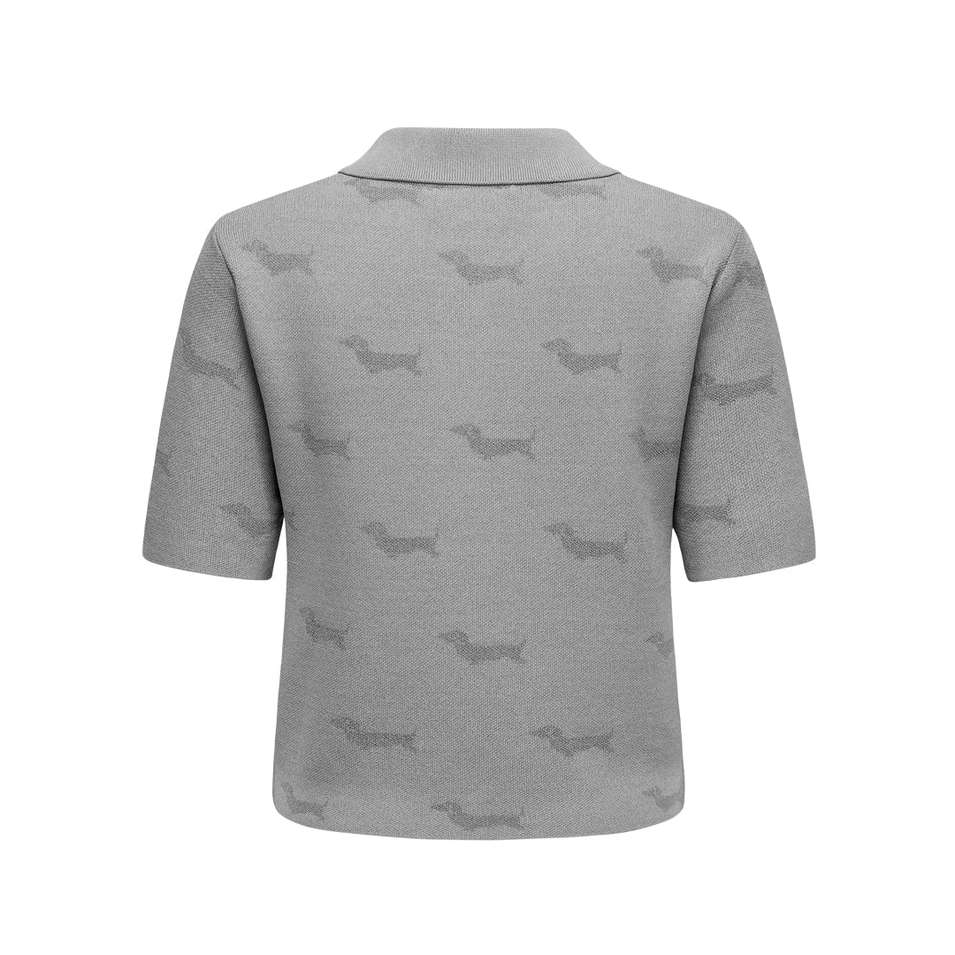 Thom BrowneWomen's Puppy Embroidered Polo Shirt - Premium Cotton