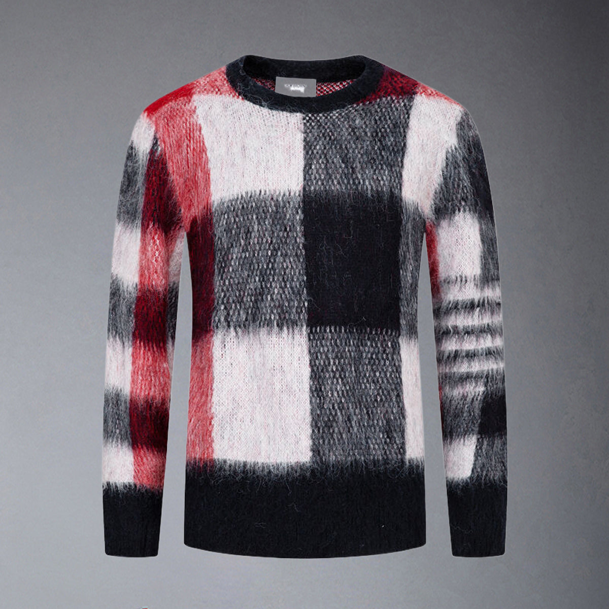 Thom BrowneMen's Classic Zip-Up Hooded Sweater with Drawstring
