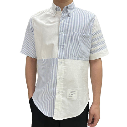 Thom BrowneMen's Oxford Elastic Business Shirt - Premium Cotton Dress Shirt