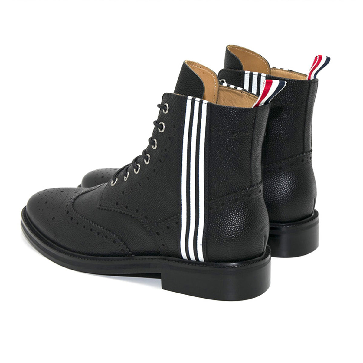 Thom BrowneMen's Top-Tier Premium Leather Dress Shoes with Grosgrain Buckle - Exceptional Craftsmanship