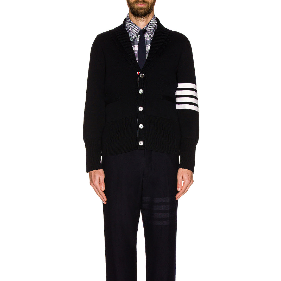 Thom BrowneThick Knitted Zip-Up Jacket