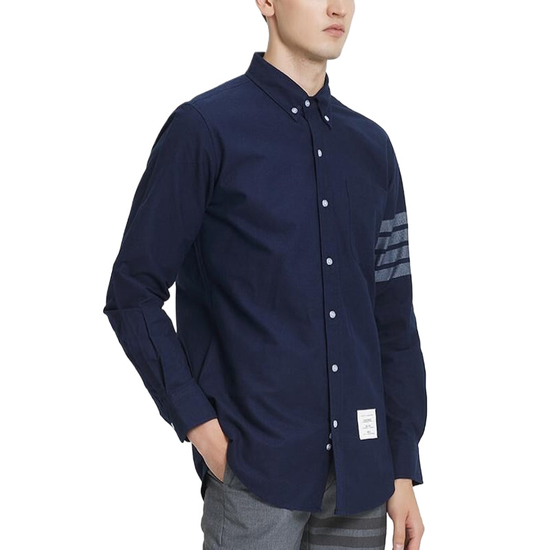 Thom BrowneClassic 4-Bar Oxford Elastic Shirt