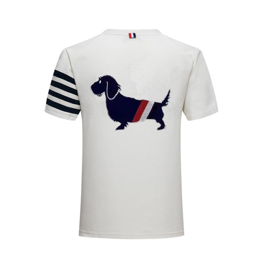 Thom Browne Men's Signature Polo Shirt | V-Neck | 4-Bar Detail | Best Seller