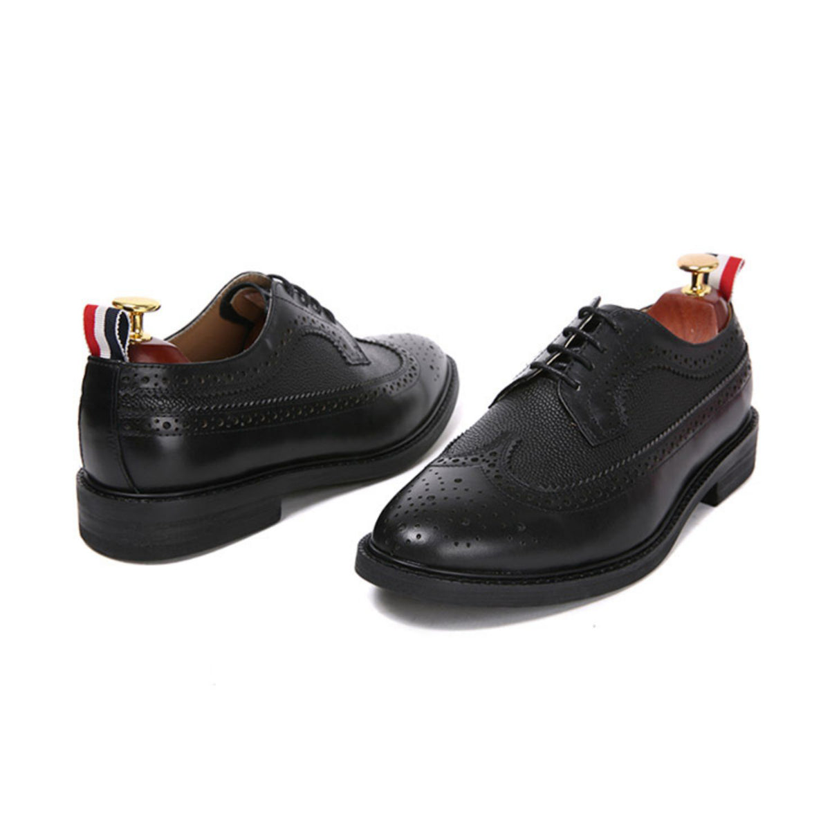 Thom BrowneMen's Premium Business Leather Shoes with Grosgrain Buckle - Professional Confidence