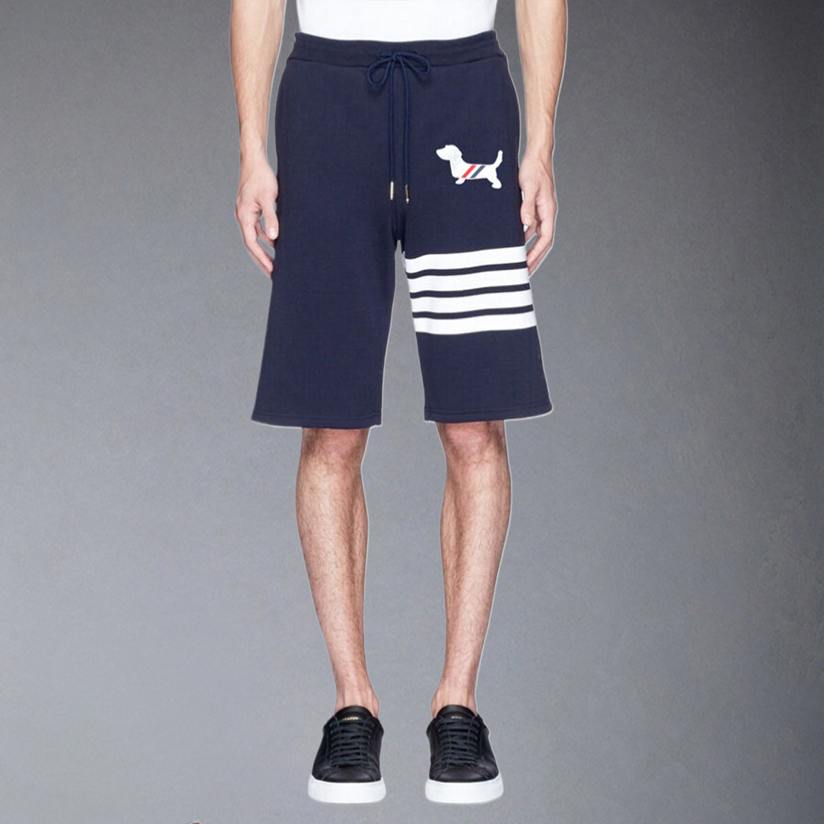 Thom BrowneMen's Sports Shorts - 100% Cotton Made in Japan with 4-Bar Detail