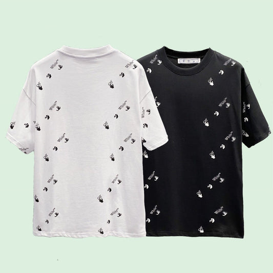 OFF-WHITEArrow Logo Cotton T-Shirt - Essential Black & White