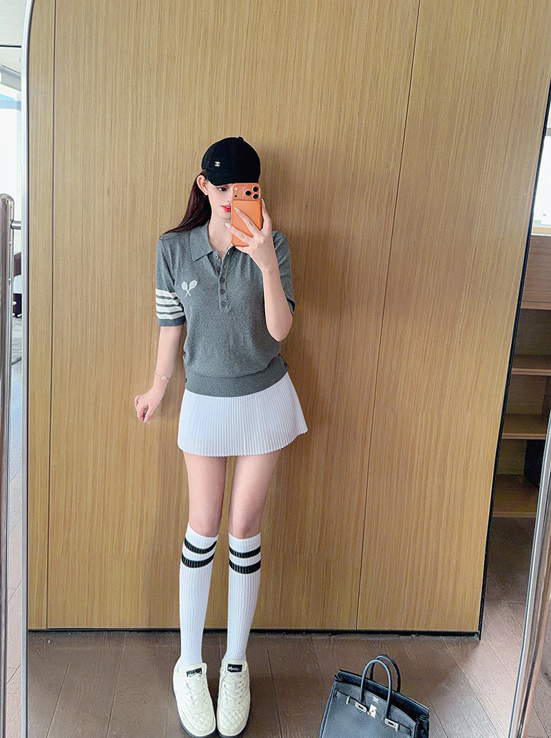 New Embroidered Knit T-Shirt