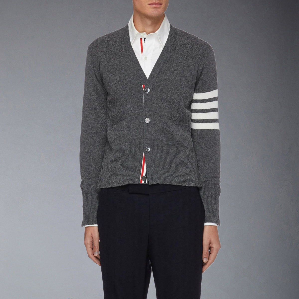 Thom BrowneV-Neck Knitted Cardigan