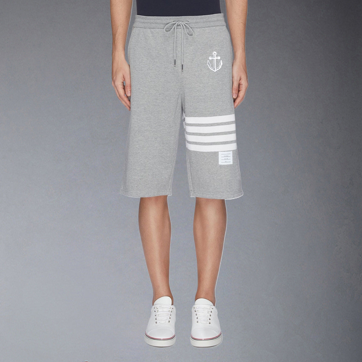Thom BrowneMen's Sports Shorts - 100% Cotton Made in Japan with 4-Bar Detail