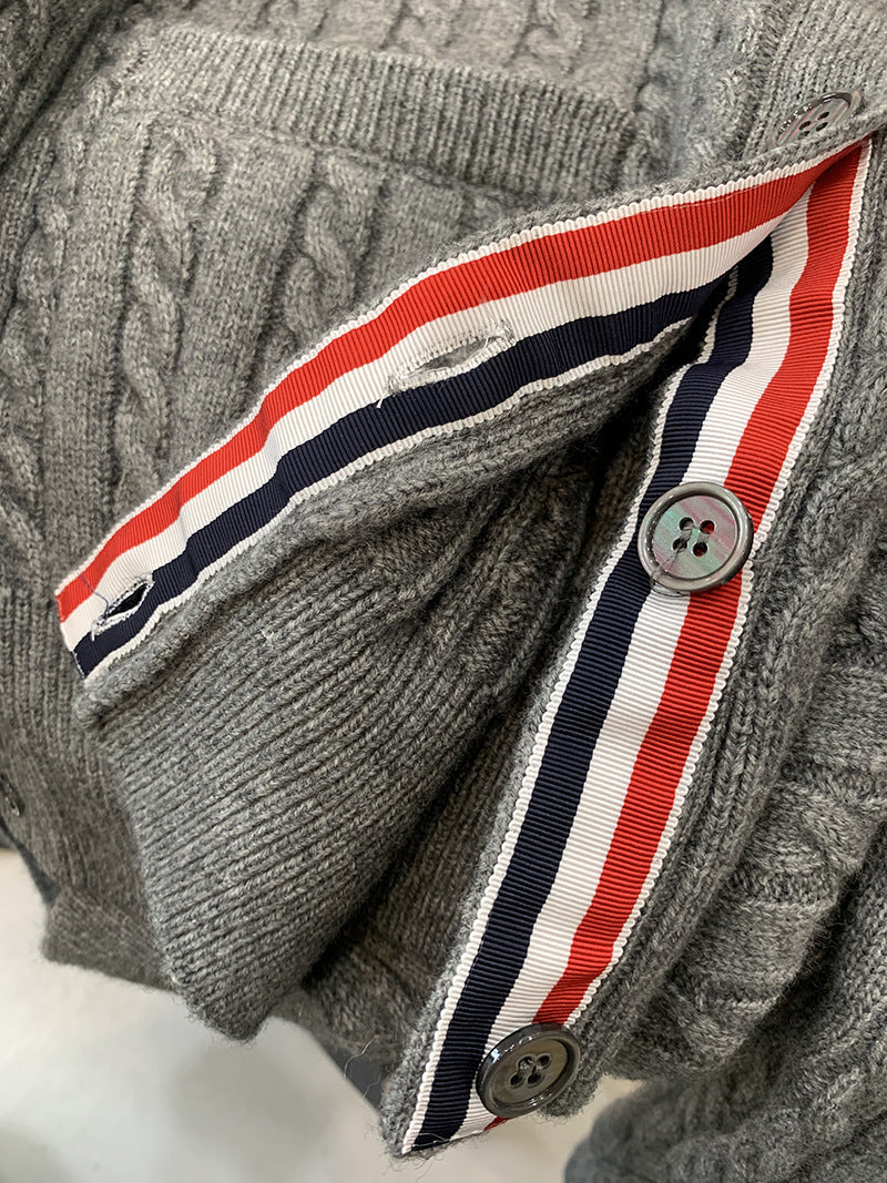 Thom BrowneWomen's Knitted Cardigan - Premium Cotton Button-Front Sweater
