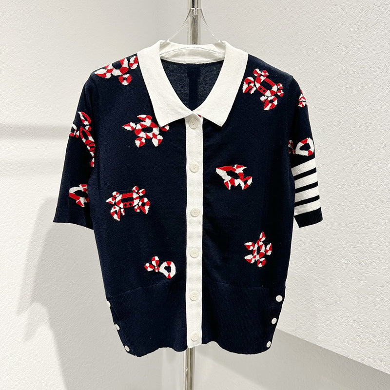 Thom BrowneWomen's Jacquard Knit Cardigan - Japanese Cotton