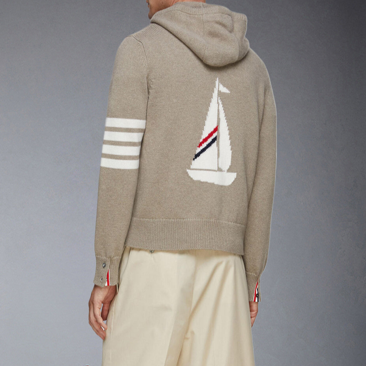 Thom BrowneV-Neck Knitted Cardigan
