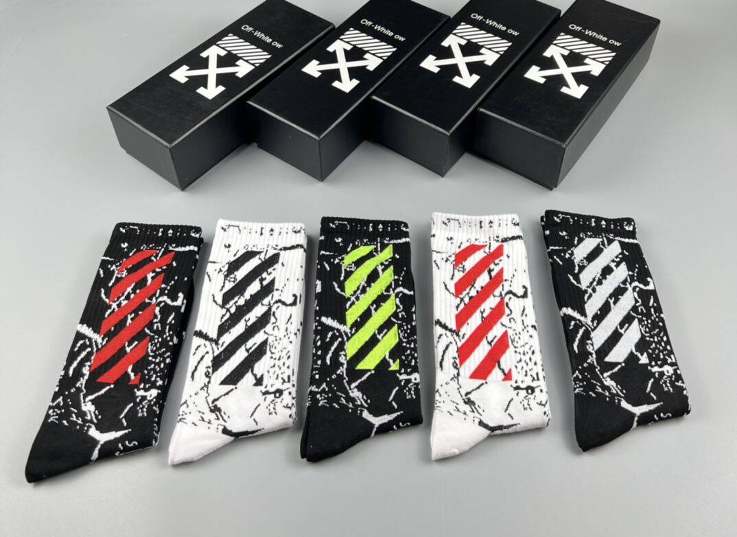 OFF-WHITE  Pure Cotton Mid-Length Socks