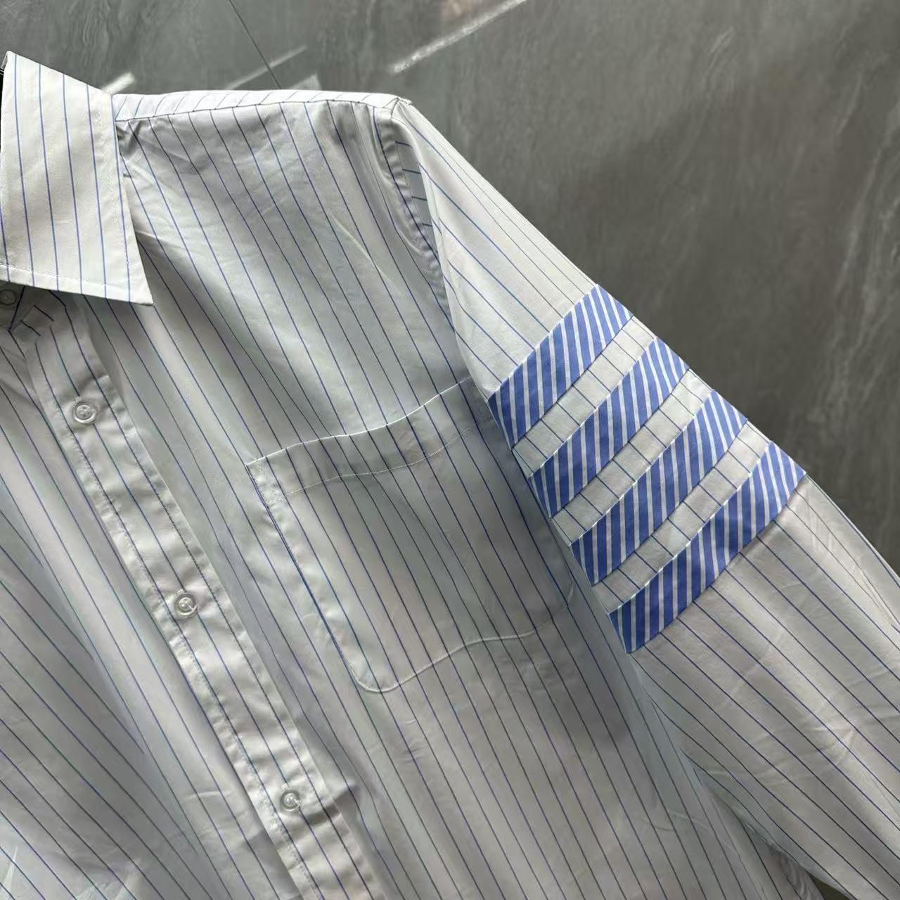 Thom Browne Men's Casual Business Shirt — 100% Cotton Button-Down Shirt