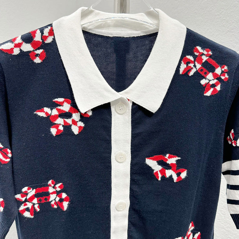 Thom BrowneWomen's Jacquard Knit Cardigan - Japanese Cotton