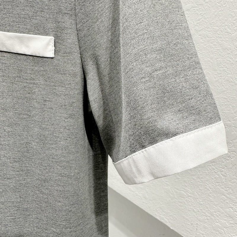Thom BrowneWomen's Cotton Polo Dress - Partial Button Front | Made in Japan