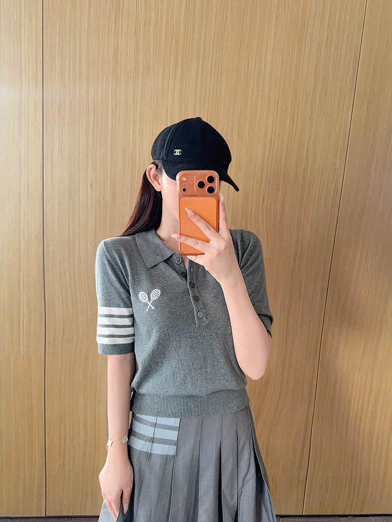 New Embroidered Knit T-Shirt