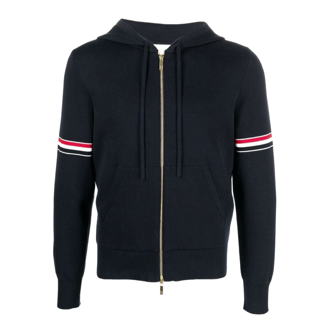 Rainbow Stripe Hoodie - Premium Athletic Zip-Up