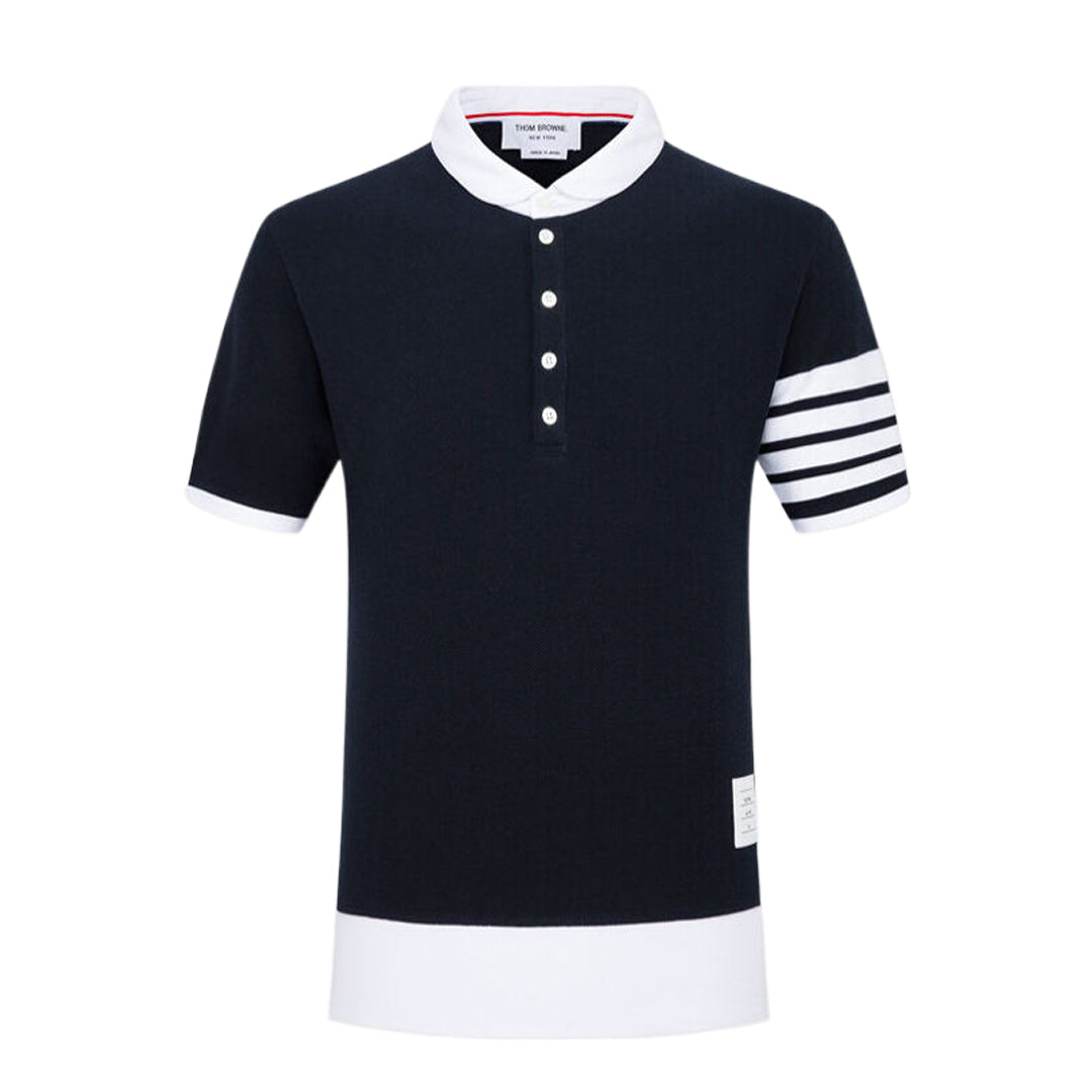 Thom BrowneMen's Heritage Polo Shirt | 4-Bar Detail | Signature Grosgrain Trim