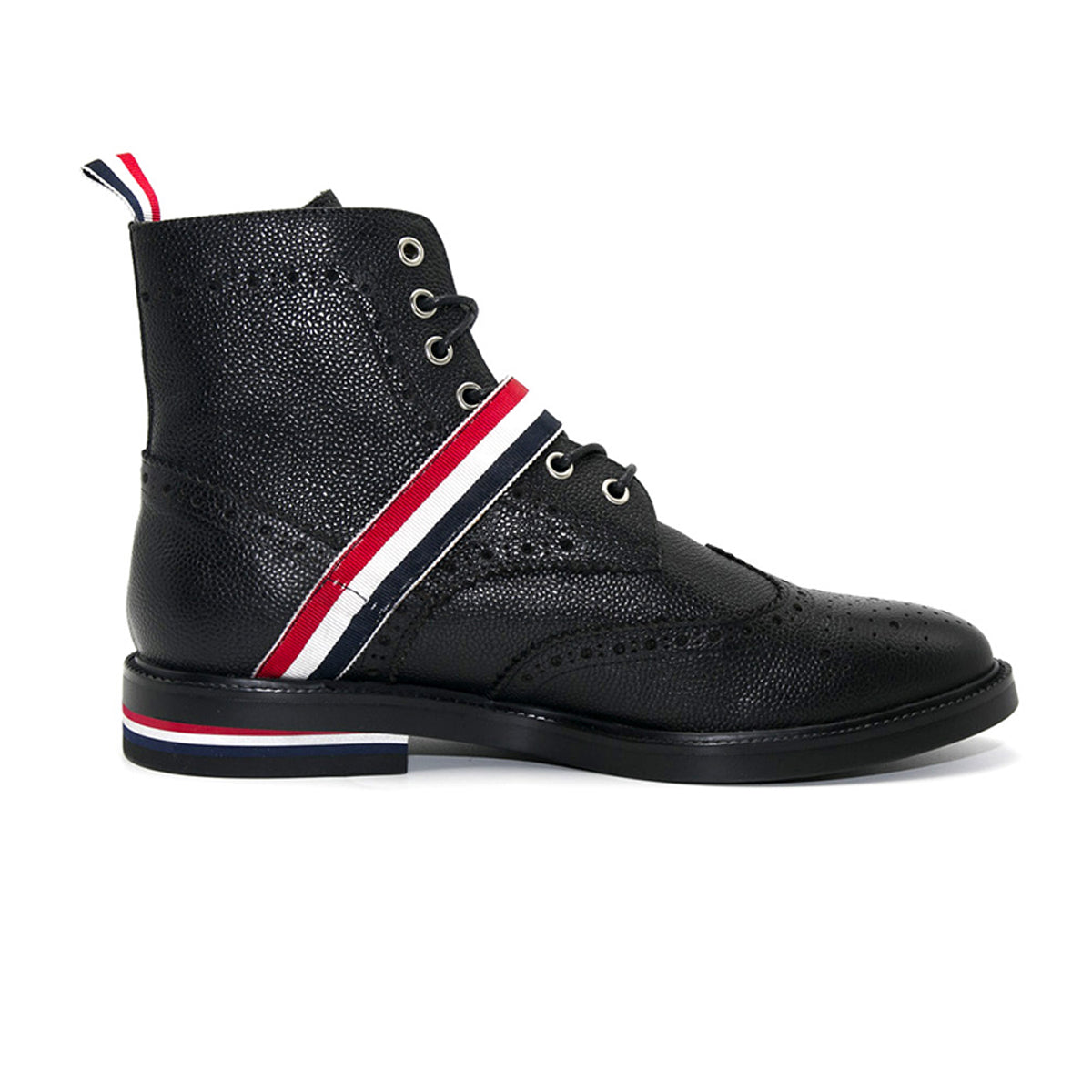 Thom BrowneMen's Top-Tier Premium Leather Dress Shoes with Grosgrain Buckle - Superior Quality