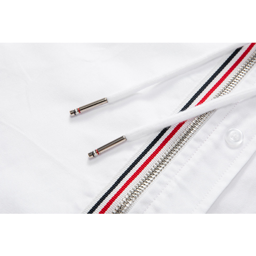 Thom BrowneMen's Business Oxford Shirt - 100% Cotton Button-Front Dress Shirt