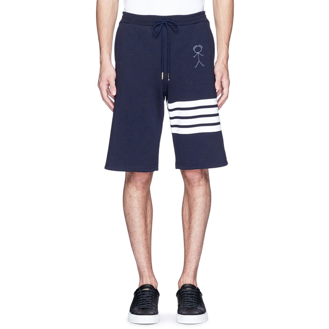 Thom BrowneMen's Sports Shorts - 100% Cotton Made in Japan with 4-Bar Detail