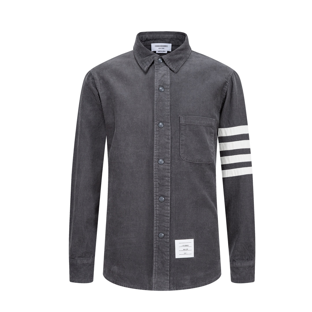 Thom BrowneMen's 4-Bar Casual Oxford Elastic Thick Shirt