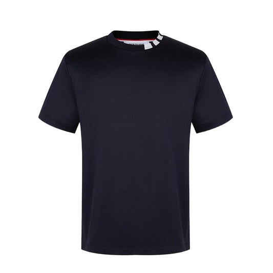 Thom BrowneMen's Premium Cotton T-Shirt | Signature Grosgrain Detail | Timeless Cut