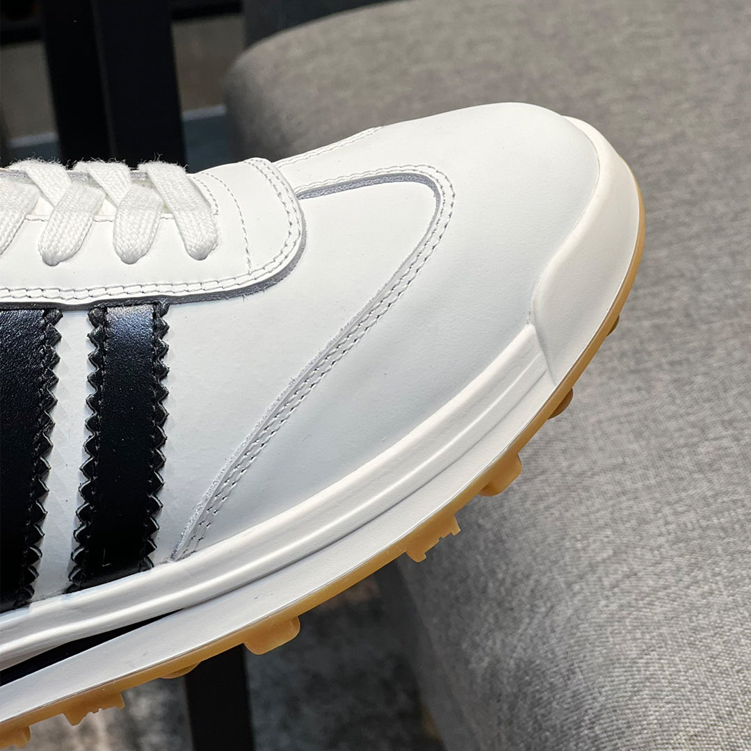 Thom BrowneMen's Premium Leather Sneakers - Handcrafted Cowhide Low-Top Casual Shoes with Grosgrain Detail