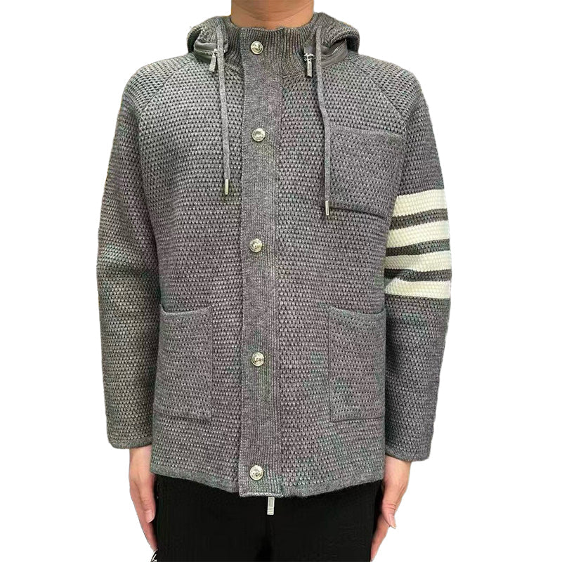 Thom BrowneClassic V-Neck Knitted Cardigan Sweater