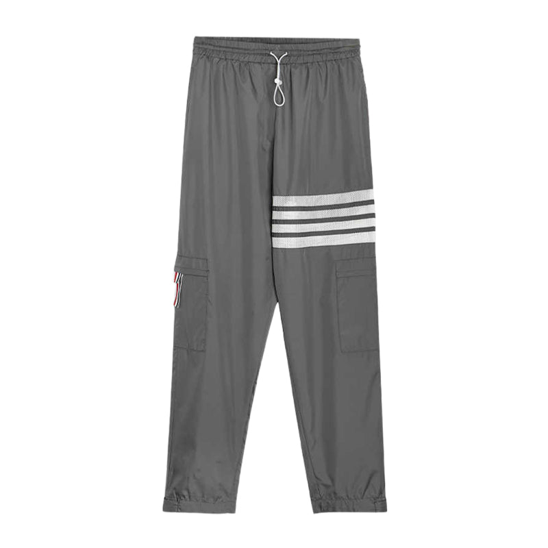Thom BrowneMen's Four-Bar Casual Pants - 100% Cotton with Adjustable Backstrap