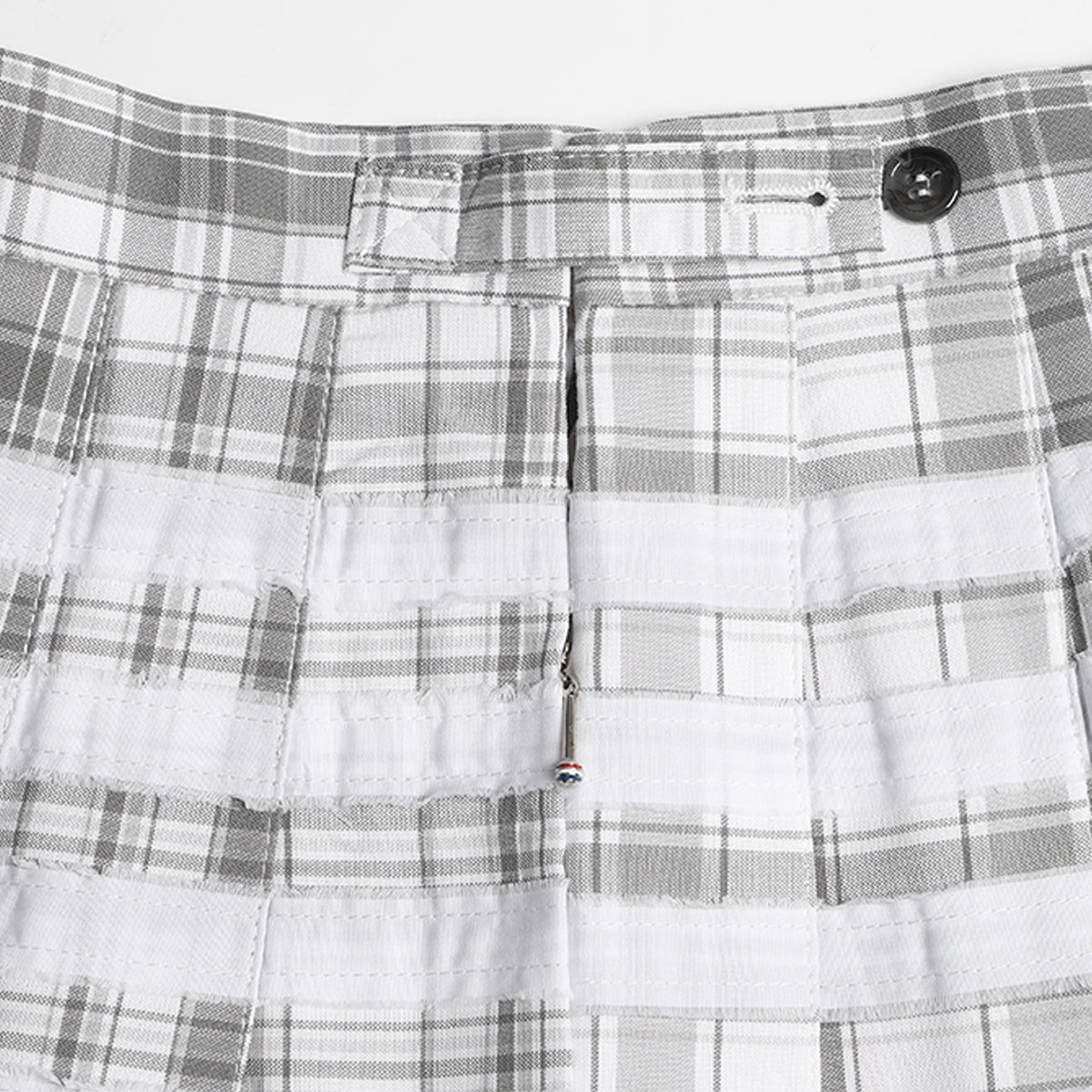 Thom BrowneWomen's 4-Bar Lattice Short Skirt - Adjustable Waist