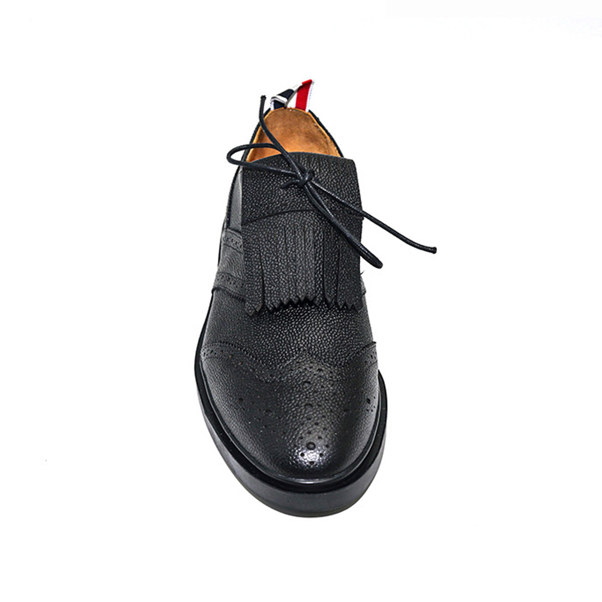 Thom BrowneMen's Premium Leather Dress Shoes with Grosgrain Buckle - Classic Craftsmanship
