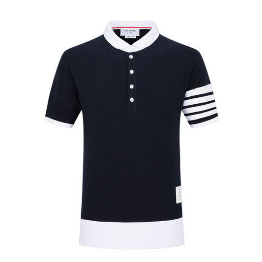 Thom BrowneMen's Heritage Polo Shirt | 4-Bar Detail | Signature Grosgrain Trim