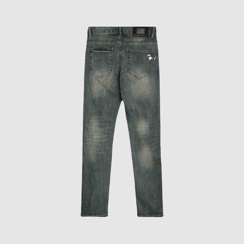 Thom BrowneMen's Embroidery Jeans - 100% Cotton with Signature Grosgrain Loop Tab