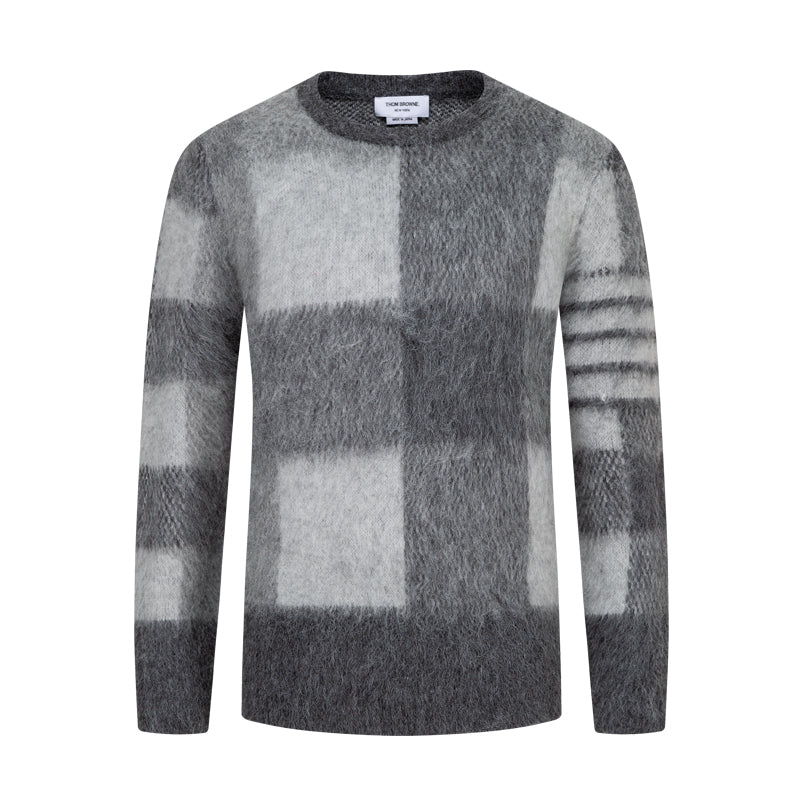 Thom BrowneMen's Classic Zip-Up Hooded Sweater with Drawstring