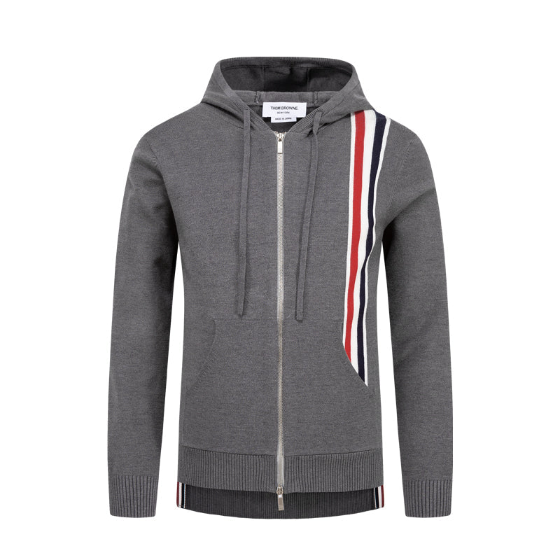 Thom Browne Knitted Zip-Up Hoodie